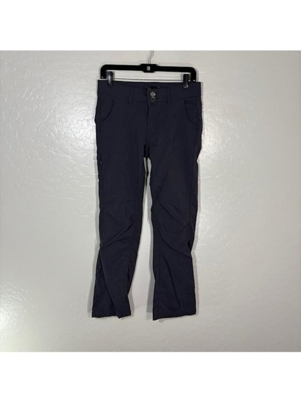 PrAna Pants Womens 4 Gray Nylon Stretch Hiking Outdoor Short Inseam